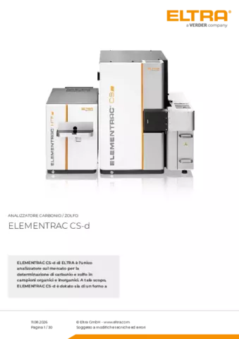 Scheda tecnica del prodotto CS-d