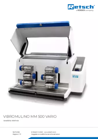 Scheda tecnica del prodotto MM 500 vario