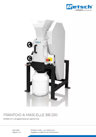Scheda tecnica del prodotto BB 250