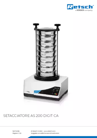 Scheda tecnica del prodotto AS 200 digit CA