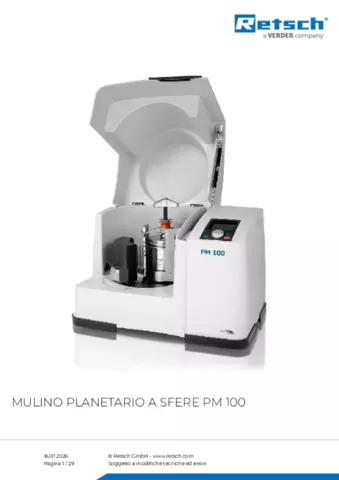 Scheda tecnica del prodotto PM 100