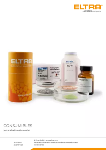 Hoja de datos del producto Consumables
