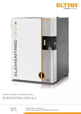 Product data sheet ONH-p