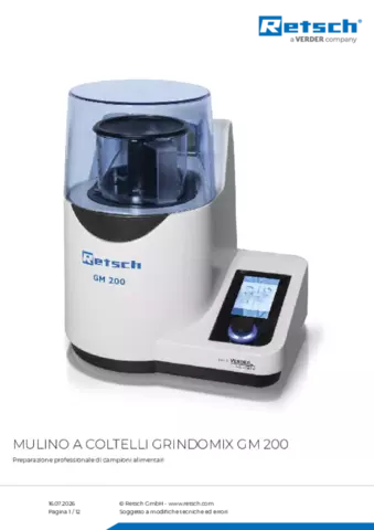 Scheda tecnica del prodotto GM 200
