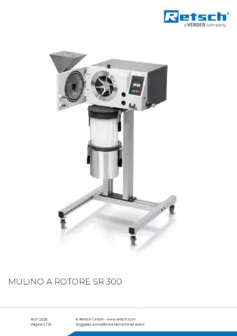 Scheda tecnica del prodotto SR 300