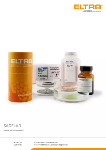 Ürün veri sayfası Consumables