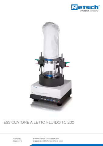 Scheda tecnica del prodotto TG 200